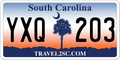 SC license plate YXQ203
