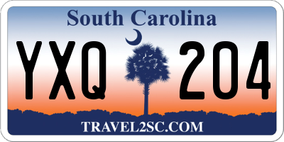 SC license plate YXQ204