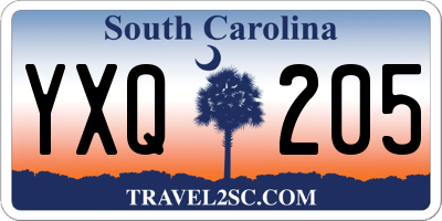 SC license plate YXQ205