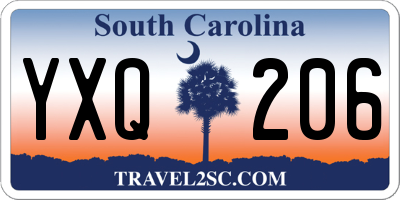 SC license plate YXQ206