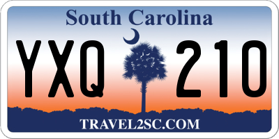SC license plate YXQ210