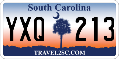 SC license plate YXQ213
