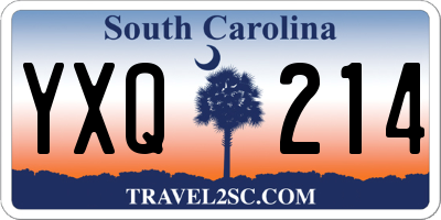 SC license plate YXQ214