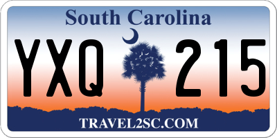SC license plate YXQ215