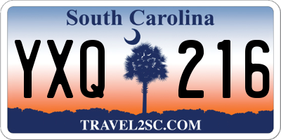 SC license plate YXQ216