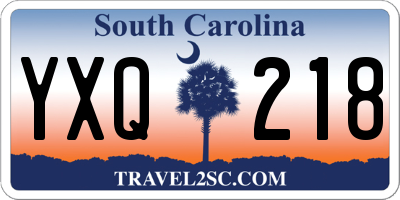SC license plate YXQ218