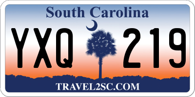 SC license plate YXQ219