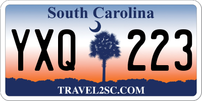 SC license plate YXQ223
