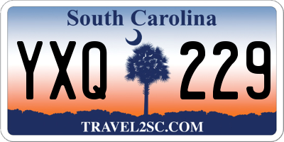 SC license plate YXQ229