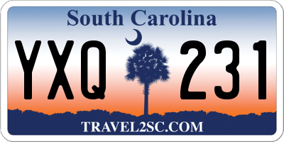 SC license plate YXQ231