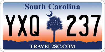 SC license plate YXQ237