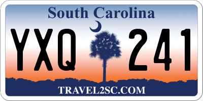 SC license plate YXQ241