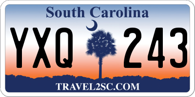 SC license plate YXQ243
