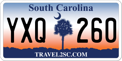 SC license plate YXQ260