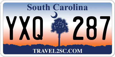 SC license plate YXQ287