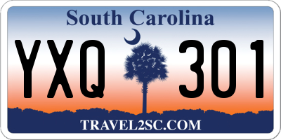 SC license plate YXQ301
