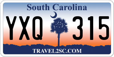 SC license plate YXQ315