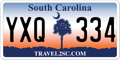 SC license plate YXQ334