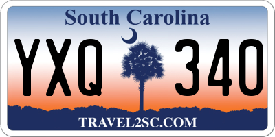 SC license plate YXQ340