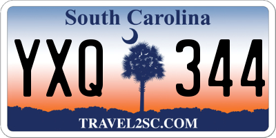 SC license plate YXQ344