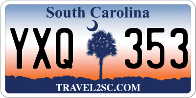 SC license plate YXQ353