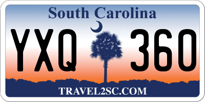 SC license plate YXQ360