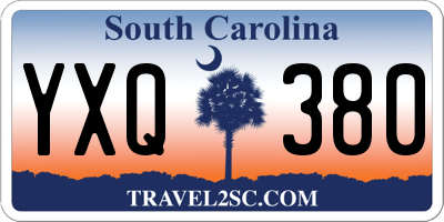 SC license plate YXQ380
