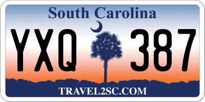 SC license plate YXQ387