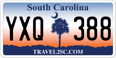 SC license plate YXQ388