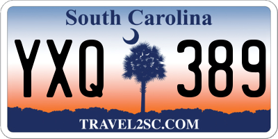 SC license plate YXQ389