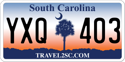 SC license plate YXQ403