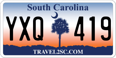 SC license plate YXQ419