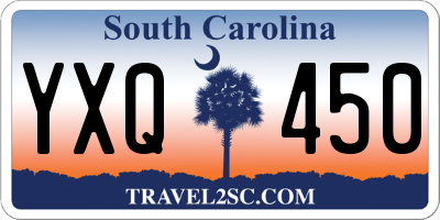 SC license plate YXQ450