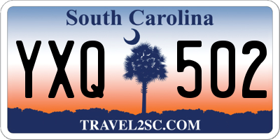 SC license plate YXQ502