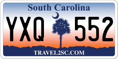 SC license plate YXQ552