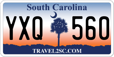 SC license plate YXQ560