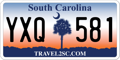 SC license plate YXQ581