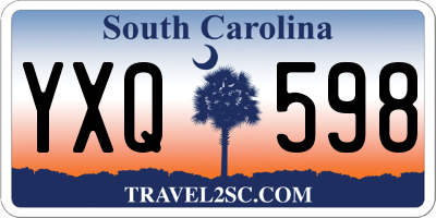 SC license plate YXQ598