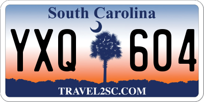 SC license plate YXQ604
