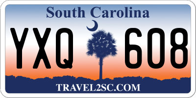 SC license plate YXQ608