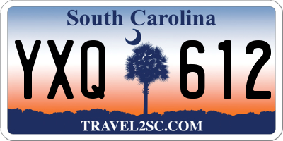 SC license plate YXQ612