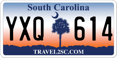 SC license plate YXQ614