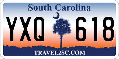 SC license plate YXQ618