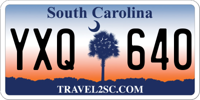 SC license plate YXQ640