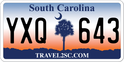 SC license plate YXQ643