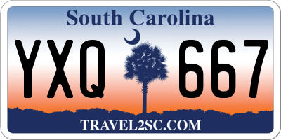SC license plate YXQ667