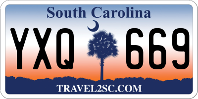 SC license plate YXQ669