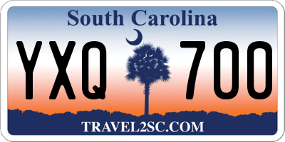 SC license plate YXQ700