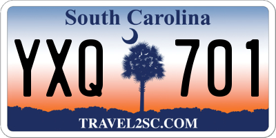 SC license plate YXQ701