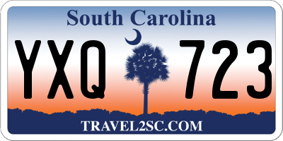 SC license plate YXQ723